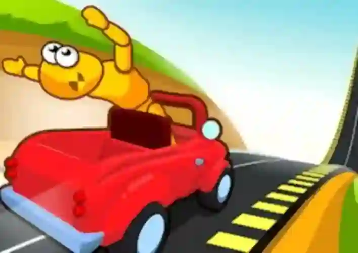 Leikur Downhill Car Ride Crash Test á netinu