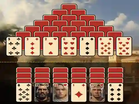 Leikur Pyramid Solitaire Ancient Rome á netinu
