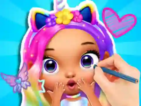 Leikur Coloring Book: Fashion Barbie Princess á netinu