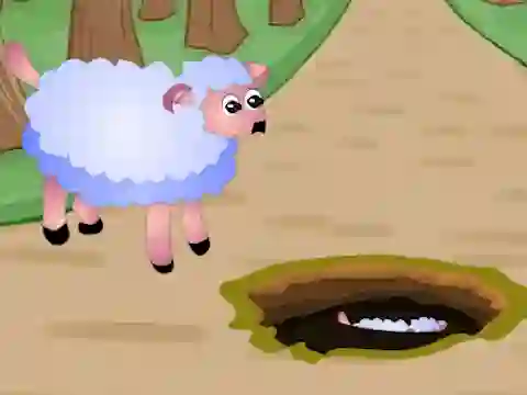Leikur Help Fallen Down Sheep Baby á netinu