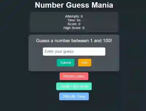 Leikur Number Guess Mania á netinu