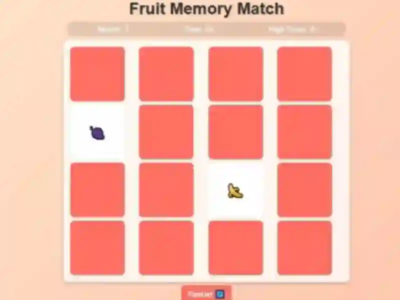Leikur Fruit Memory Match á netinu