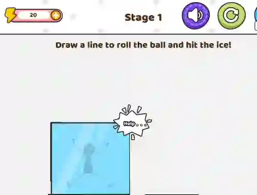 Leikur Save The Stick Draw Line á netinu