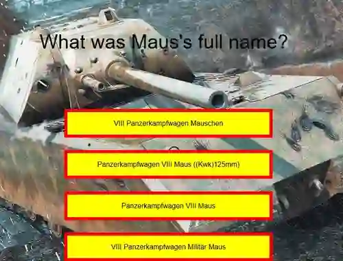 Leikur Tank Quiz: Maus á netinu