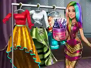 Leikur Tris Runway Dolly Dress Up á netinu