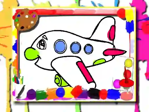 Leikur Airplane Coloring Book á netinu