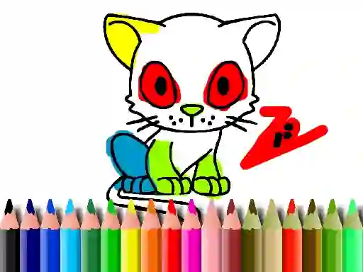 Leikur Back To School: Cat Coloring á netinu