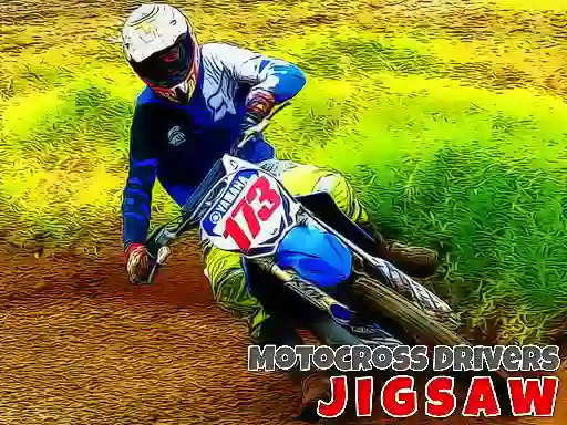 Leikur Motocross Drivers Jigsaw á netinu