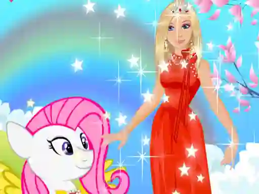 Leikur Barbie and Pony Dressup á netinu