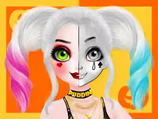 Leikur Princess Halloween Makeup Halffaces Tutorial á netinu