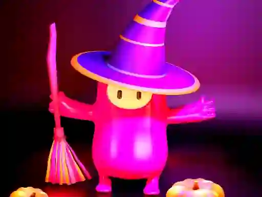 Leikur Fall Guys Halloween Puzzle á netinu