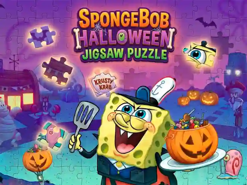 Leikur SpongeBob Halloween Jigsaw Puzzle á netinu
