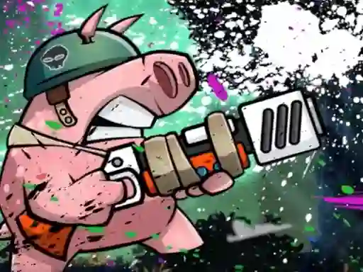 Leikur Piggy Soldier Super Adventure á netinu