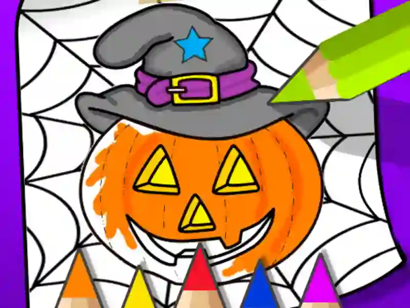 Leikur Halloween Coloring Book á netinu