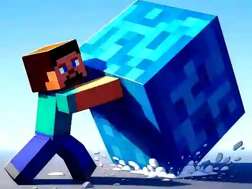 Leikur MineBlocks 3D Maze á netinu