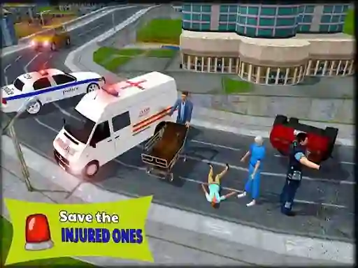 Leikur Ambulance Rescue Driver Simulator 2018 á netinu