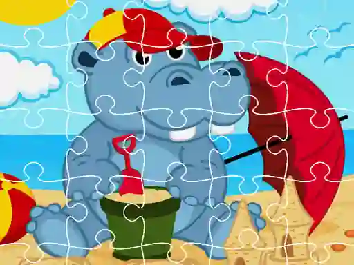 Leikur Hippo Jigsaw á netinu