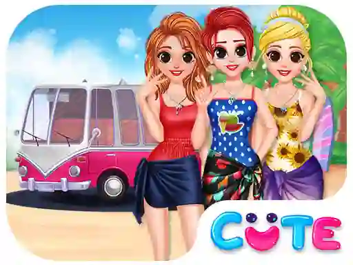 Leikur Besties Summer Vacation á netinu