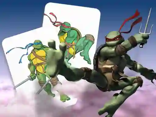 Leikur Ninja Turtles Memory card Match á netinu