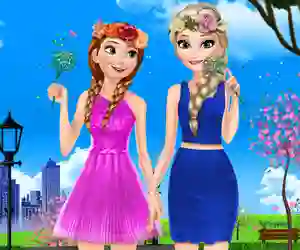 Leikur Sisters Spring Day á netinu
