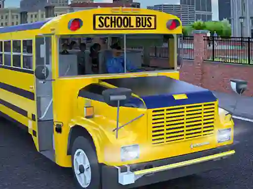 Leikur School Bus Game Driving Sim á netinu