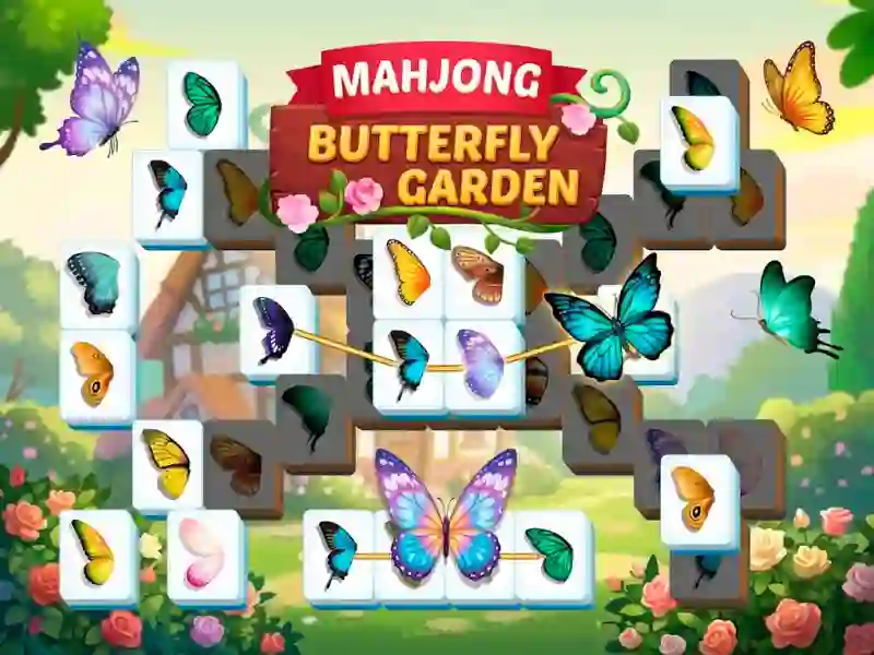Leikur Mahjong Butterfly Garden á netinu