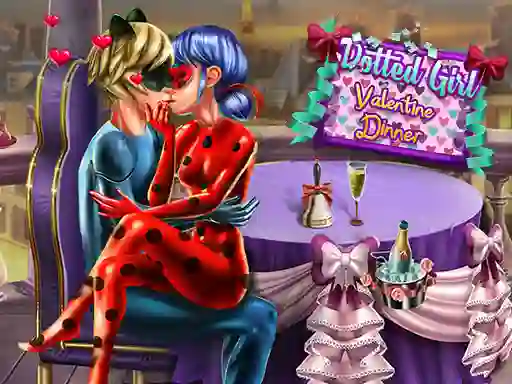 Leikur Dotted Girl Valentine Dinner á netinu