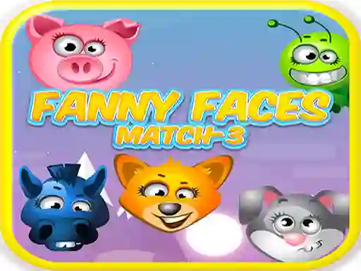 Leikur Funny Faces Match-3 á netinu