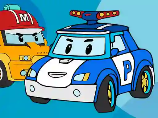 Leikur Robocar Coloring Book á netinu