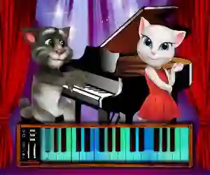Leikur Talking Tom Piano Time á netinu