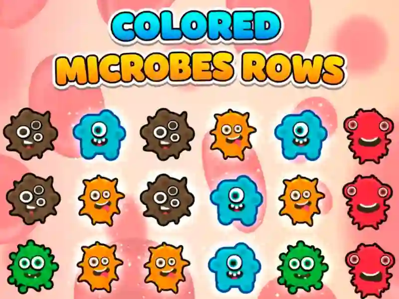 Leikur Colored Microbes Rows á netinu