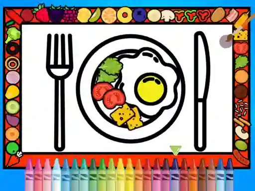 Leikur Color and Decorate Dinner Plate á netinu
