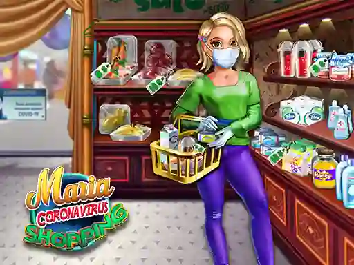 Leikur Maria Coronavirus Shopping á netinu