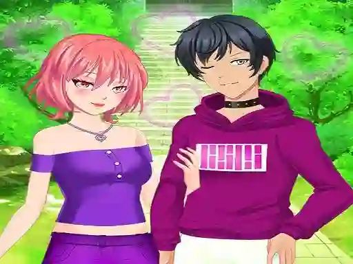 Leikur Anime Dress Up Games For Couples á netinu