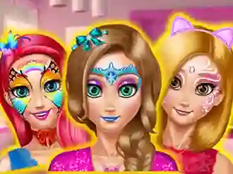 Leikur Princesses Room Face Painting á netinu