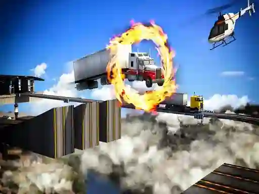 Leikur Impossible Truck Driving Stunt Track Parking á netinu