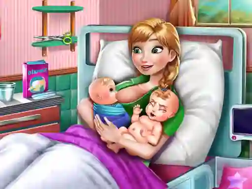 Leikur Ice Princess Twins Birth á netinu