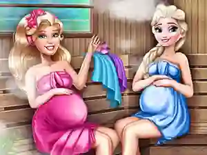Leikur Cute Mommies Pregnant Sauna á netinu