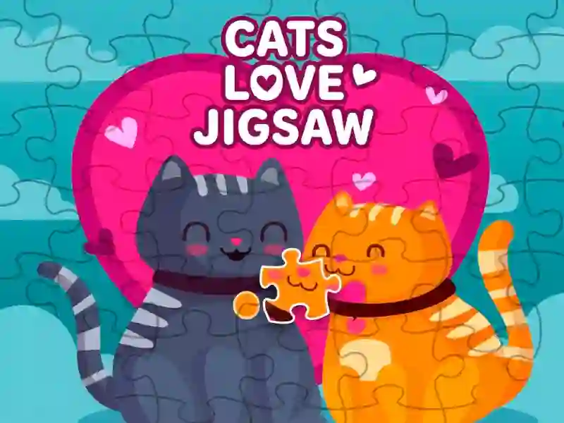 Leikur Cats love jigsaw á netinu