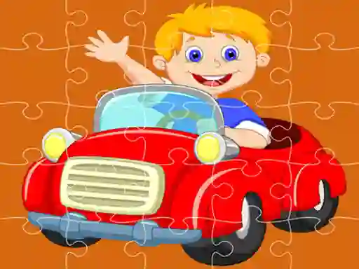 Leikur Pedal Cars Jigsaw á netinu