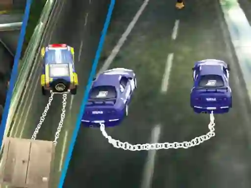 Leikur Chained Impossible Driving Police Cars á netinu