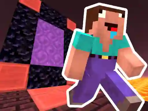 Leikur Noob Steve Nether á netinu
