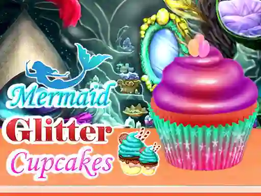 Leikur Mermaid Glitter Cupcakes á netinu