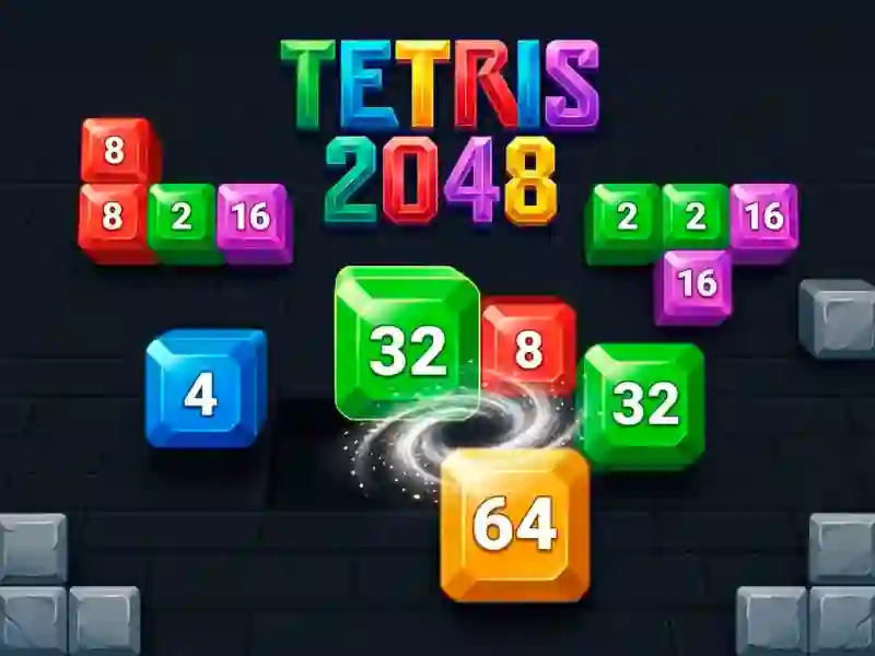 Leikur Tetris 2048 á netinu