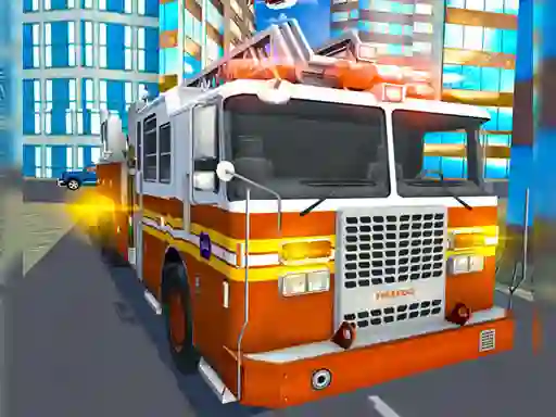 Leikur Fire City Truck Rescue Driving Simulator á netinu