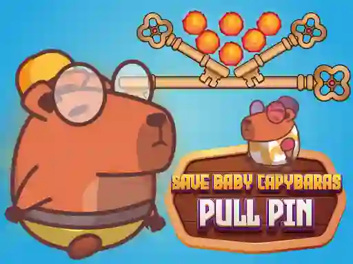 Leikur Save Baby Capybaras Pull Pin á netinu