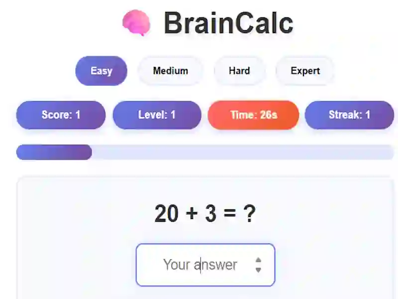 Leikur BrainCalc á netinu