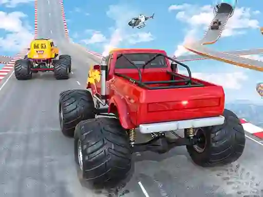 Leikur Mega Ramp Monster Truck Race á netinu