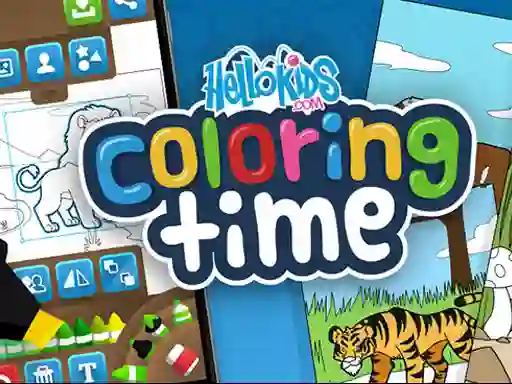 Leikur Hello kids Coloring Time á netinu