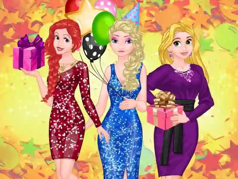 Leikur Frosty Princess Party Surprise á netinu